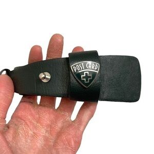 Postcard Italy blue gray leather belt